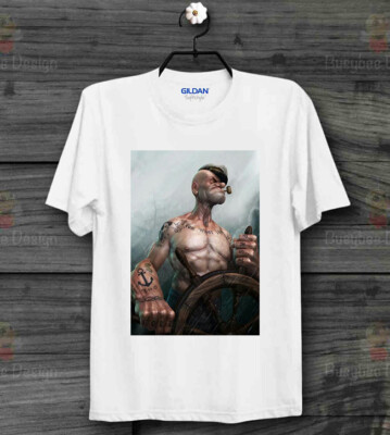 T-Shirt Popeye Seemann Cartoon fiktiv Retro cool Vintage Unisex T-Shirt B231