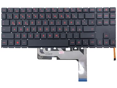 AMD version - DE Tastatur mit Roter Beleuchtung HP Omen 15-en1740ng, 15-en1730ng