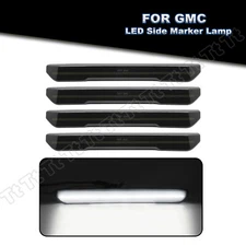 4x White LED Front Rear Side Marker Light For 2020-2024 GMC Sierra 2500HD 3500HD