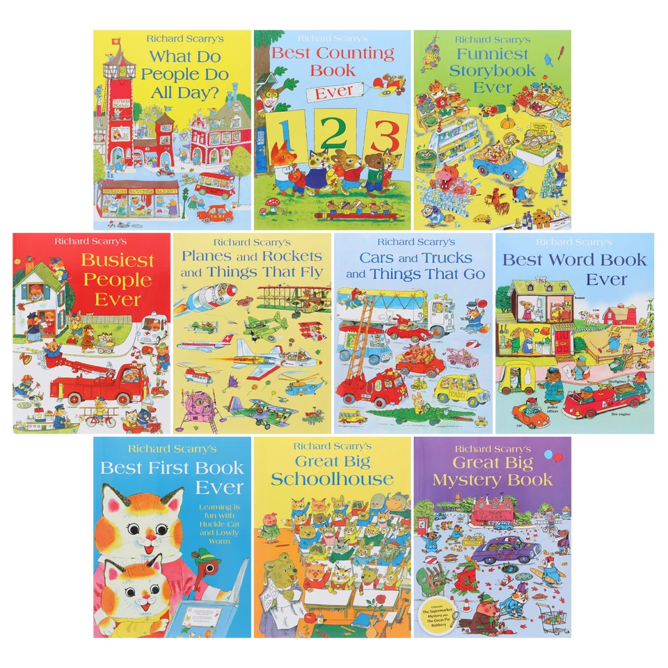 Richard Scarry's Collection 10 Books Set - Ages 2-7 - Paperback - Image 3 of 4