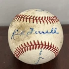 Charlie Gehringer Ernie Harwell Rick Ferrell Signed Autograph Baseball Ball