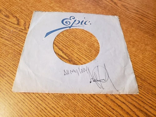 AUTOGRAPHED 1980s VG+ 45 and vg minus sleeve michael jackson dirty diana 45