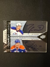 2012-13 UD Trilogy Taylor Hall/Jordan Eberle 1-2 Clearcut Combos Dual Auto