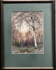 Carl Ludwig Fahrbach (1835-1902) Aquarell Gerahmt Signiert 48x38 cm