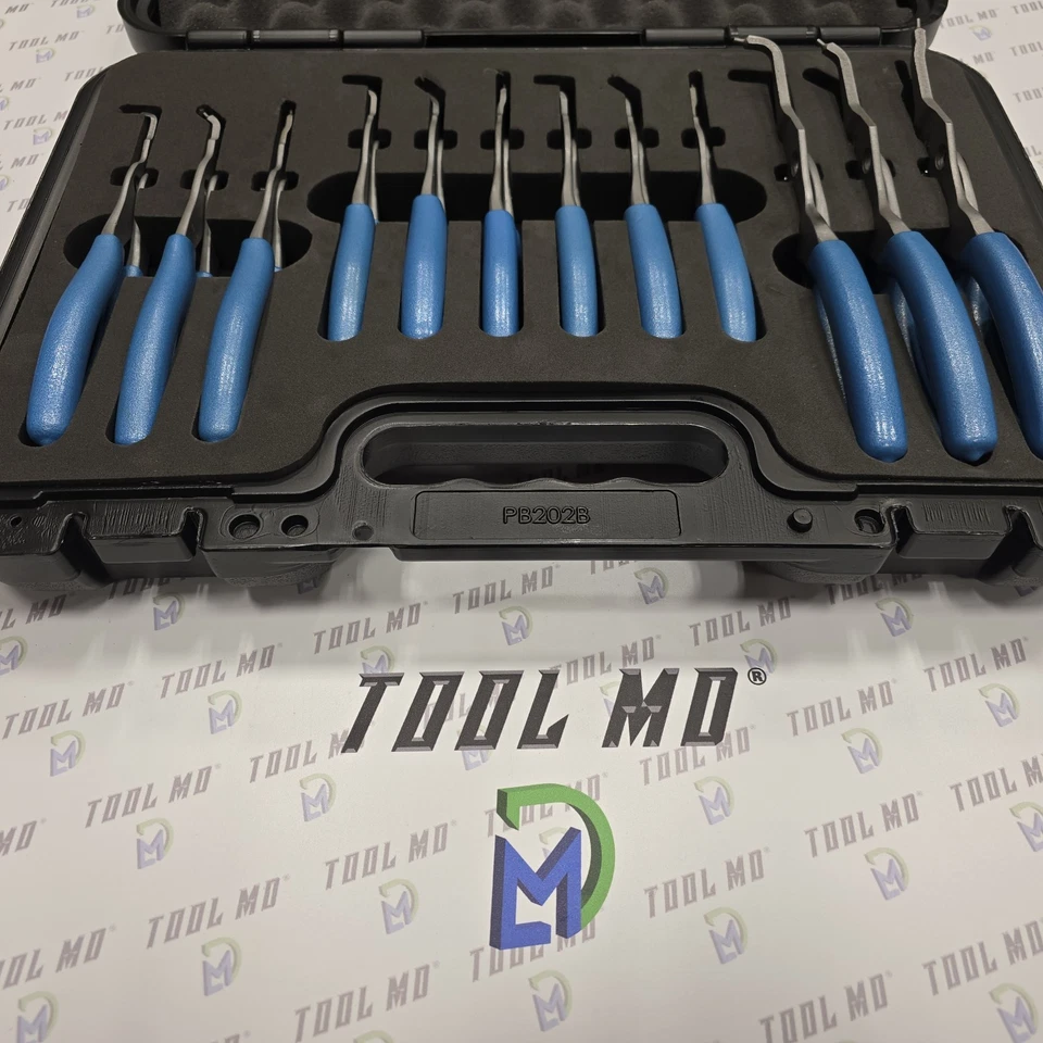 Herramientas Snap-on EE. UU. NUEVO RARO AZUL PERLA 12 PIEZAS MASTER Juego de alicates de anillo a presión CON ESTUCHE Foto 3 de 4