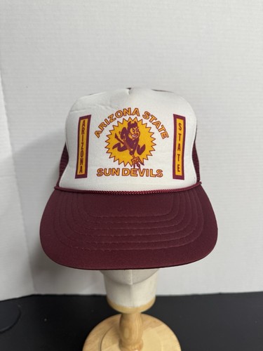 Vintage Arizona State Sun Devils Trucker snap back hat Maroon - 第 1/10 張圖片