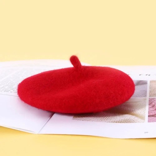 Solid Color Dog Hat Cute Dog Beret Fashion Accessories Pets Wool Hat Pets - Picture 3 of 12