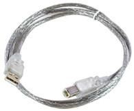 MicroConnect USBAB5T USB2.0 A-B 5m M-M.Transparent