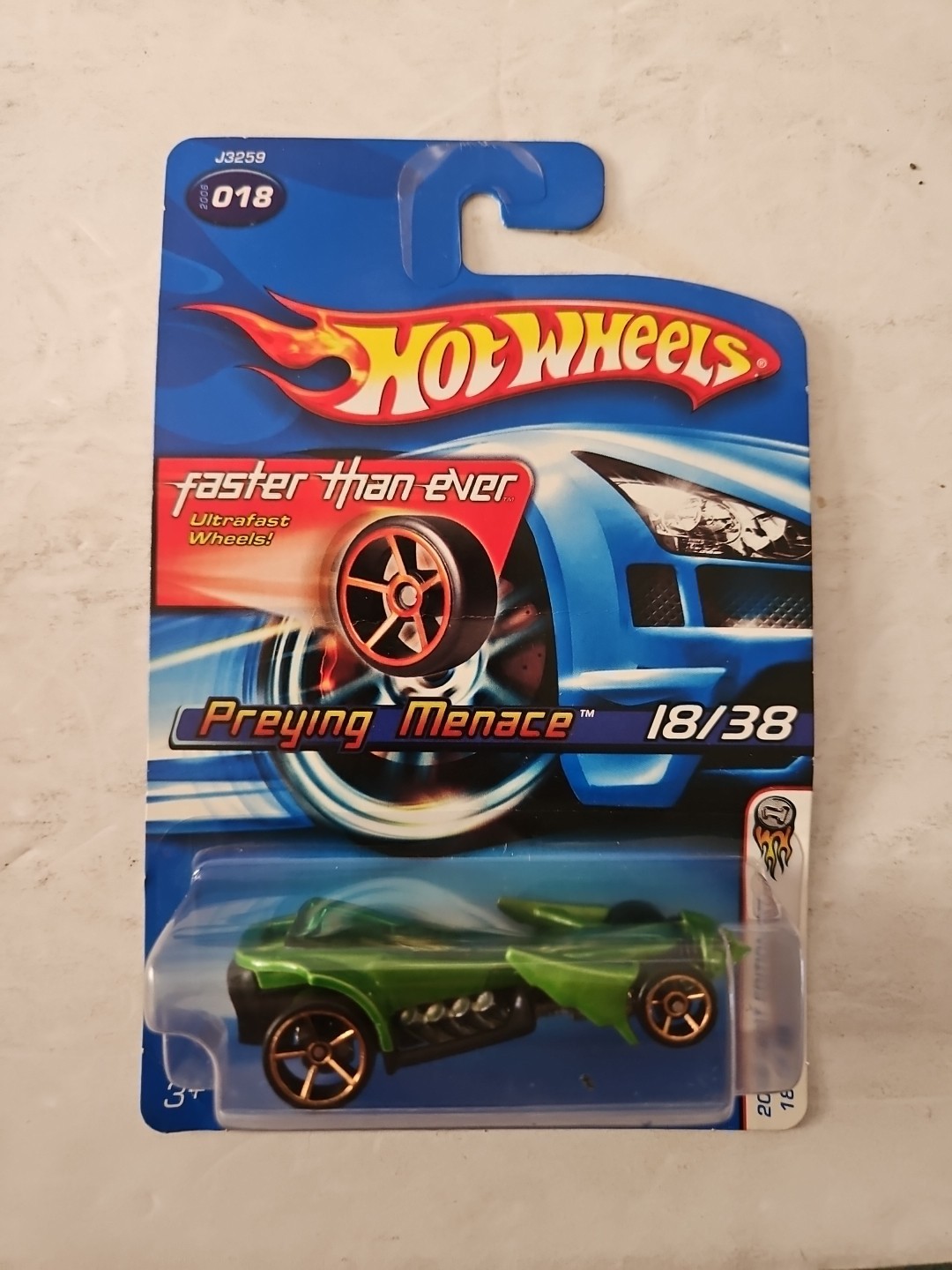 Hot Wheels 2006 1st Edition Faster Than Ever 018 PREYING MENACE Green J3259