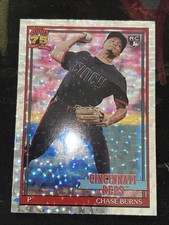 2026 Topps Series 1 Baseball Chase Burns #T91-73 RC Cracked Ice 75 Years Of Ba