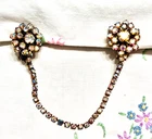 Weiss rhinestone sweater clip, shawl clip, vintage costume jewelry, signed