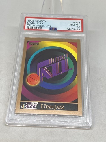 1990 Utah Jazz Team Checklist #353