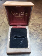 Vintage Henry Kay Jewelers Of Chicago Ring Box Velvet Lined
