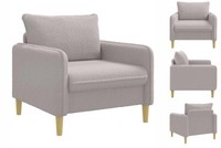 Xl-Sessel Hellgrau Bouclé