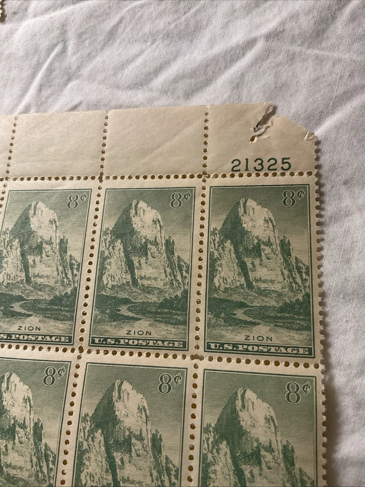 US-(-1934-)Scott # 747-National Parks-8c. Plate Block of 8-MNH #11 - Image 3 of 4