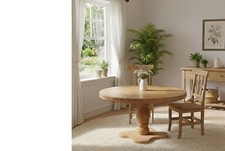 	 Mexikanisches Möbel: runder MEXICO Esstisch Tisch, rund, Pinie massiv, neu