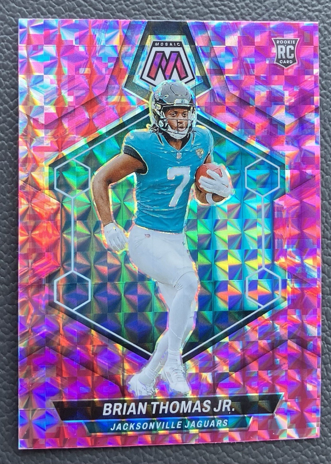 Brian Thomas Jr. 2024 Panini Mosaic Pink Camo Rookie RC #323 Jaguars
