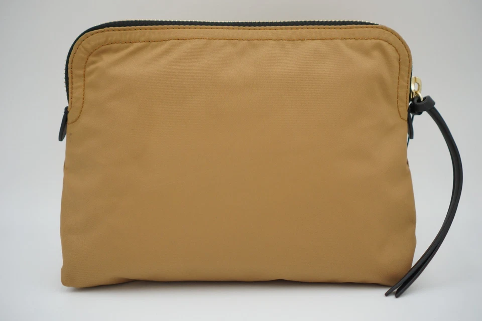 Bolso sin asas de cosméticos Burberry "bolsa" de lona dorada para mujer Foto 2 de 4