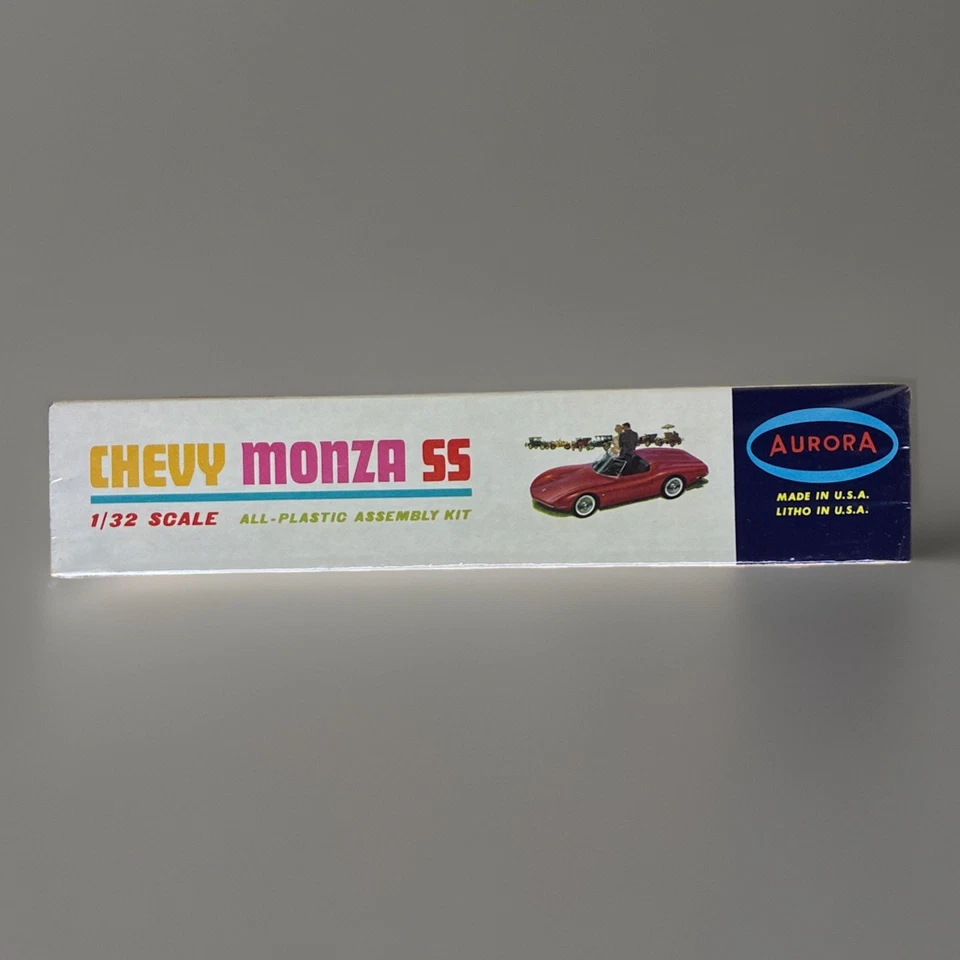 1966 Aurora Chevy Monza SS 1/32 Scale Kit # 675 - 79 Very Rare Sealed !🔥 - Image 2 of 4