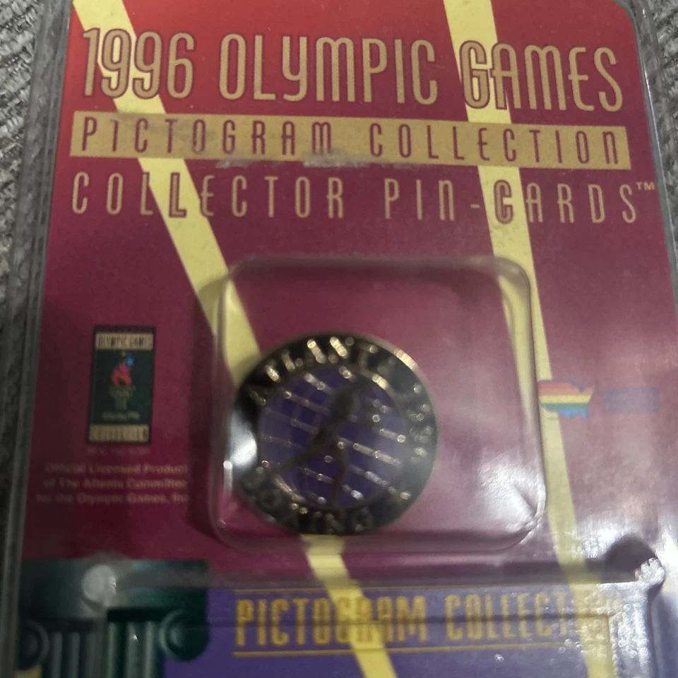 Atlanta 1996 Olympic Games Pictogram Collection Collector's Pin Cards BOXING NEW - Image 3 of 4