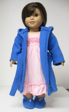 Nightgown, Robe, and Slippers for 18" Play Dolls like American Girl