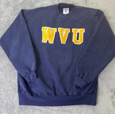 Vintage Embroidered West Virginia Uni Russell Pro Sweatshirt XXLarge Made in USA