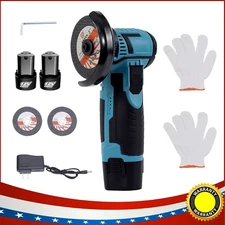 Mini Angle Grinder Polishing Machine Brushless Cordless Cutter with Battery 12V