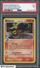 2006 Pokemon EX Holon Phantoms #26 Rayquaza Reverse Foil PSA 1 PR