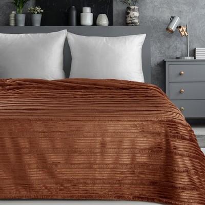 Kuscheldecke Wohndecke flauschig warm weich für Sofa Couch Plaid Streifenmuster