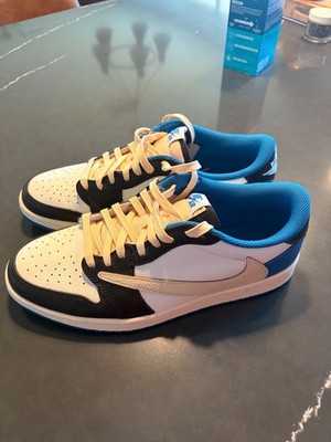 Size 9.5 - Jordan 1 Retro x Fragment Design x Travis Scott Low Blue  (DM7866140)