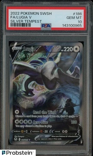 2022 Pokemon SWSH Silver Tempest #186 FA Lugia V PSA 10 GEM MINT