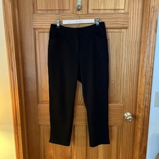 NY C New York  Company Classic Black Pull-on Cropped Dress Pants Sz 12