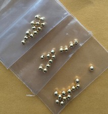 3 dozens vermeil beads - spacer beads, 18k gold over silver, 3 mm