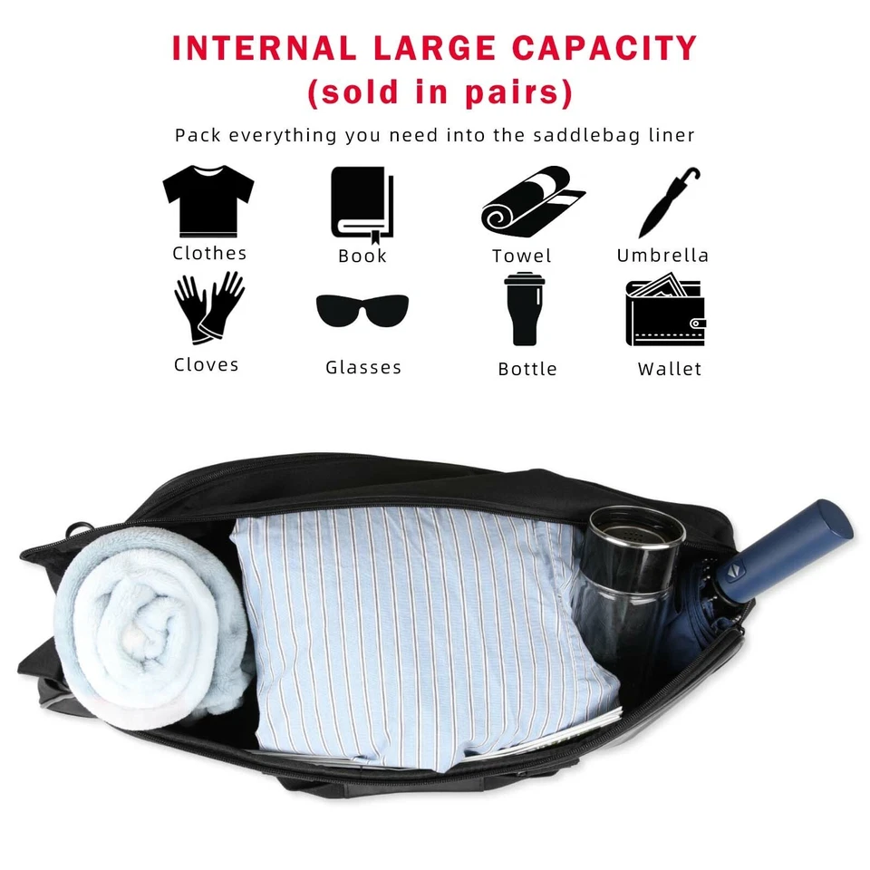 For 10-20 Victory Cross Country Motorcycle Saddlebag Liners Travel Tour Pack Bag Foto 3 de 4