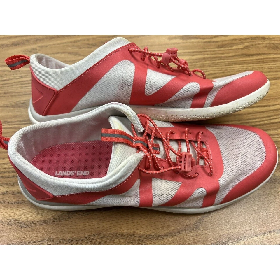Zapatos de agua Lands End para mujer 508514 zapatillas bajas elásticas con cordones 8,5 Foto 2 de 4