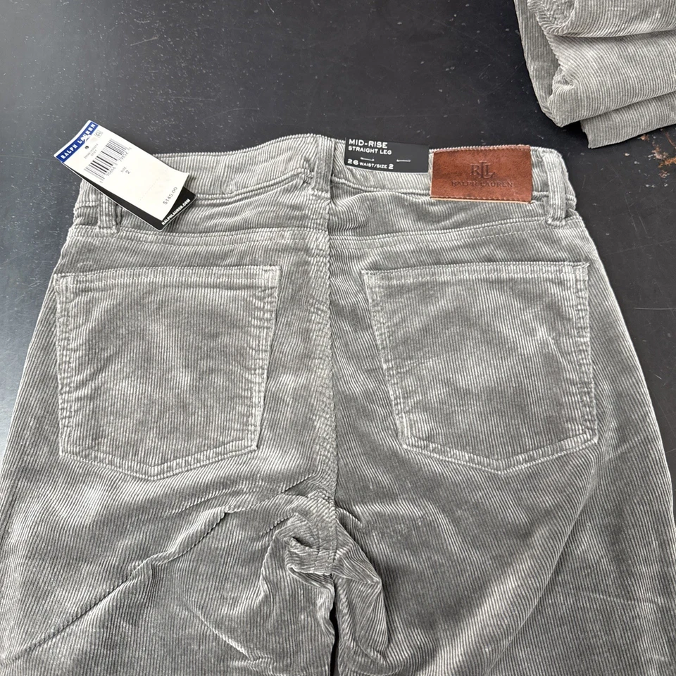 Pantalones de pana para mujer Polo Ralph Lauren talla 2. Nuevo con etiquetas $145 nuevo. Foto 3 de 4