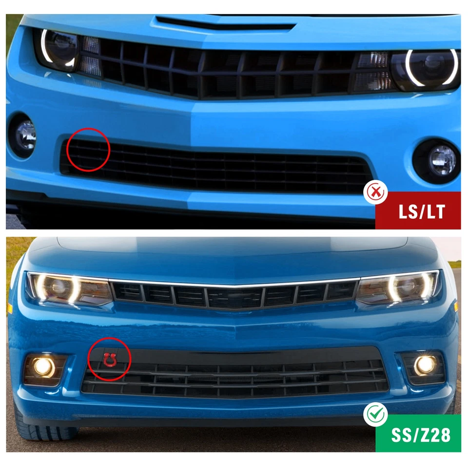 Nuevo parachoques delantero imprimado parrilla inferior para Chevrolet Camaro 2014-2015 plástico Foto 2 de 4
