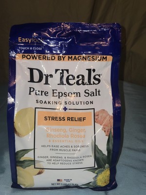 Dr Teal's Pure Epsom Salt, Stress Relief with Essential Oils, 3 lbs New Sealed