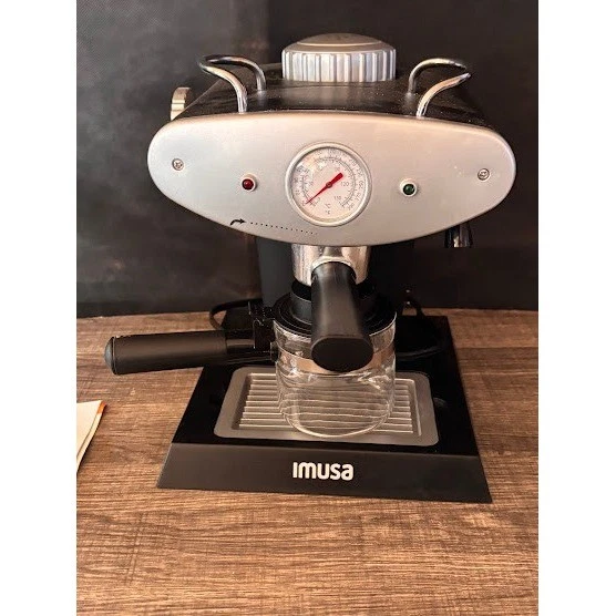 IMUSA Espresso Machine with Glass Carafe and Accessories