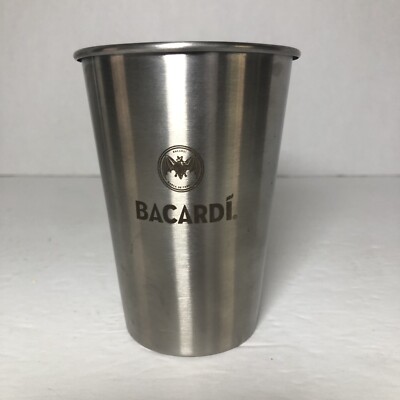 Ancien Shaker à Cocktails Bacardi En Verre Transparent - Vintage - État D'usage