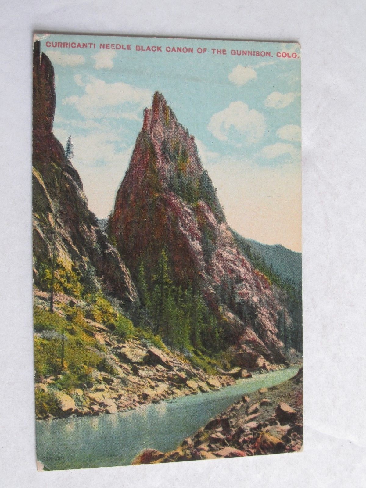 G227 Vintage Postcard Curricanti Needle Black Canon of the Gunnison Cold scene eBay