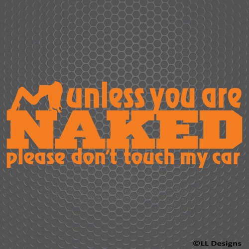 Unless You Are Naked Don't Touch My Car Show Vinyl Decal - Choose Color/Size - Picture 19 of 25