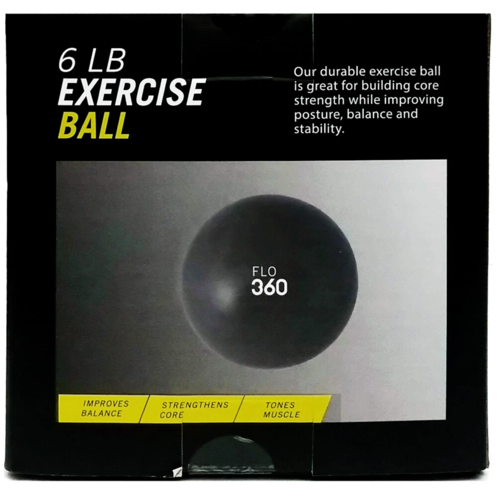 FLO 360 6LB Weighted Exercise Ball Grey eBay