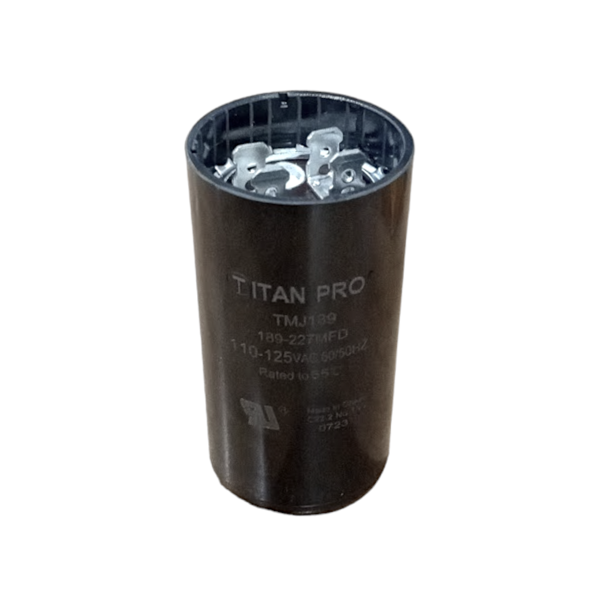 Titan Pro TMJ189 Motor Start Capacitor 189-227 MFD UF / 110-125