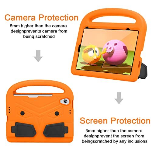 Funda con Soporte para Niños para iPad Mini 7 A17 Pro 2024 y iPad Mini 6 2021 (8.3 01# Naranja - Imagen 6 de 7