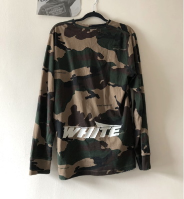 off-white CAMO STENCIL ロンT OFF-WHITE camouflage long sleeves T-shirt 
