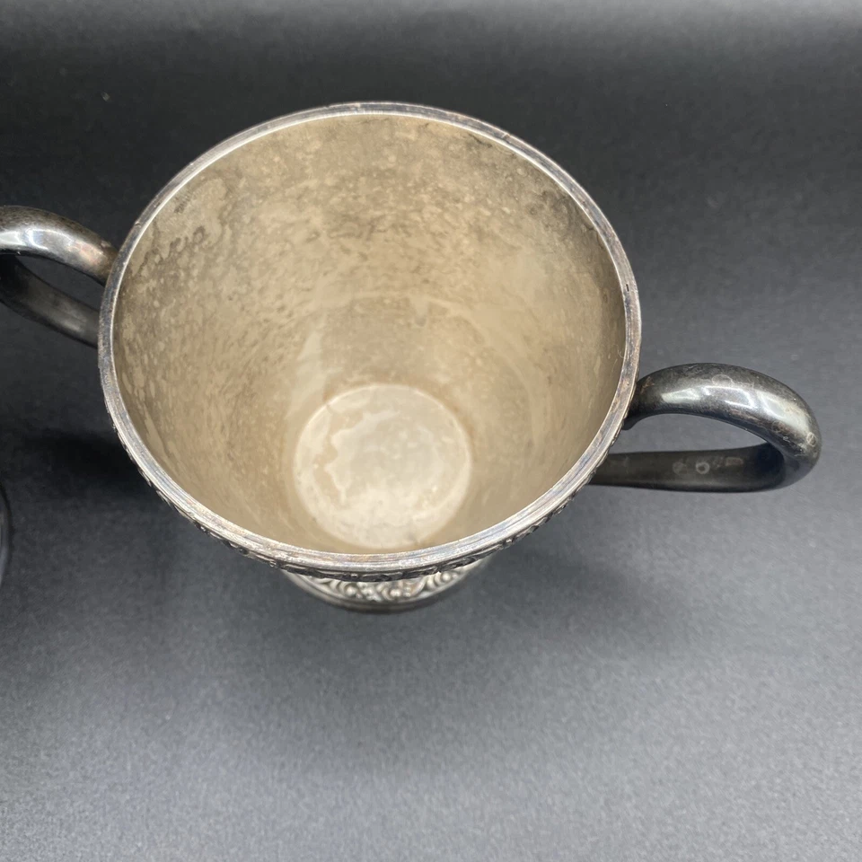 CREMA PLATEADA VINTAGE ONEIDA LTD “BROOKLINE” 2 PIEZAS, AZUCARERO Foto 3 de 4