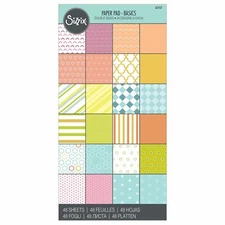 Sizzix BASICS Double Sided Paper Pad 6x12 Cardstock 48 Sheets Ellison