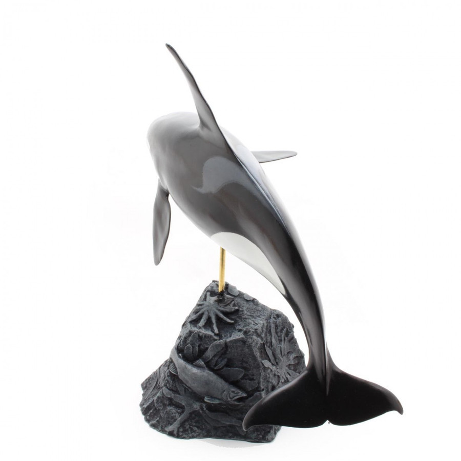 Kaiyoukoubou Killer Whale orca Real Figure Fish Carving From Japan F/S