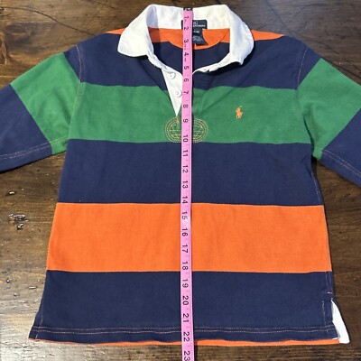 ウェア Polo by Ralph Lauren rugby shirt size L Vintage 90s Polo Ralph Lauren Shirt Rugby Long sleeve Multicolor